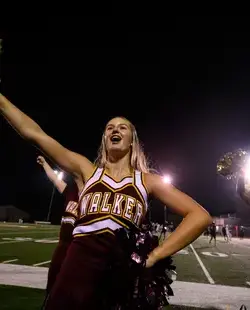 Cheerleader on the sidelines of a game