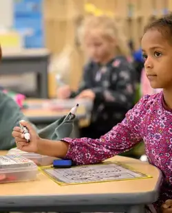 Student paying attention in lesson