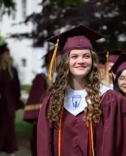 Smiling student at graduation