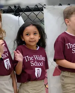 Student waving