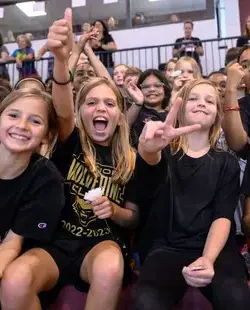 Homecoming crowd cheering