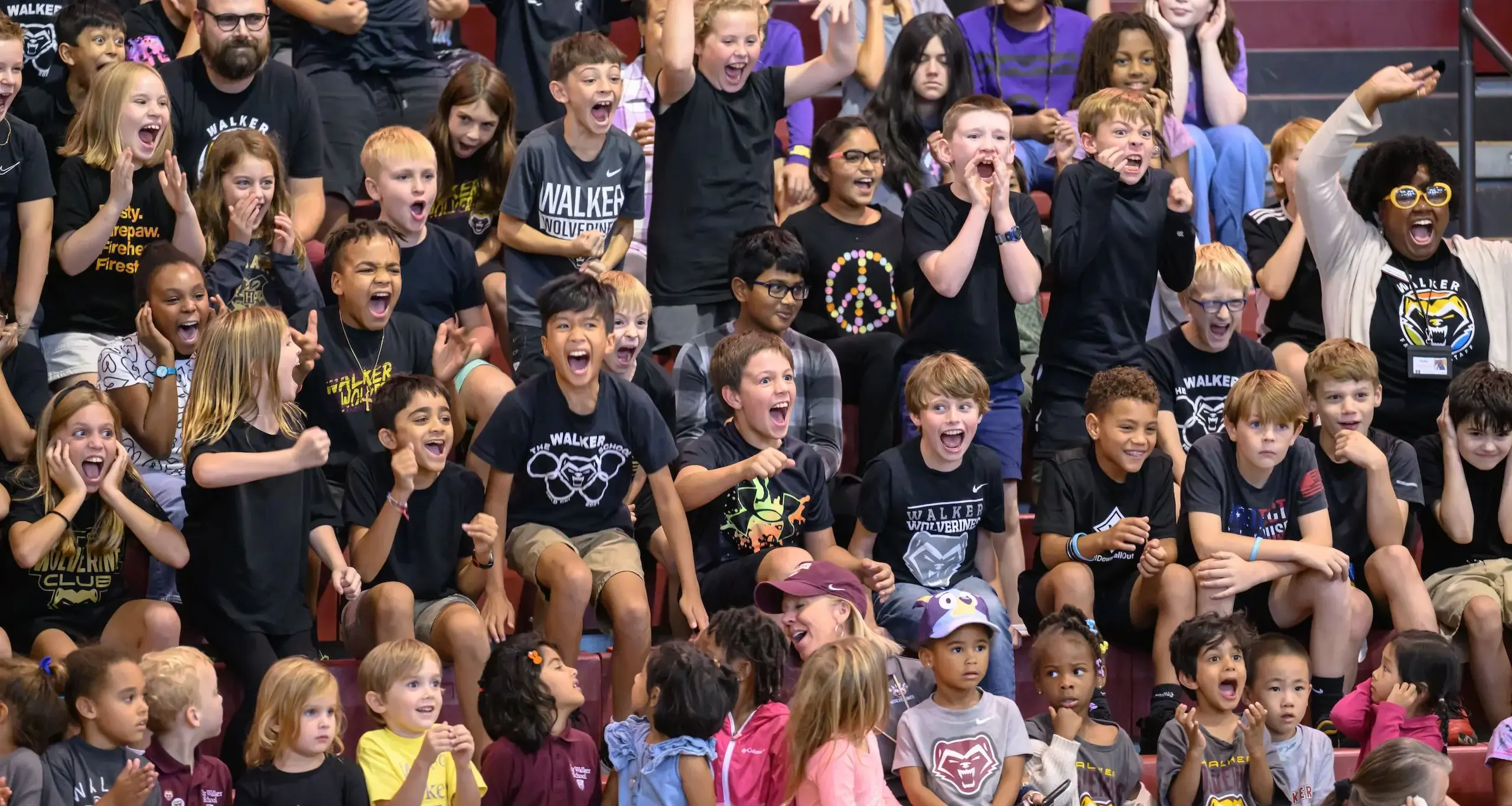 Walker Lower school students cheering