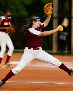 Student throwing ball